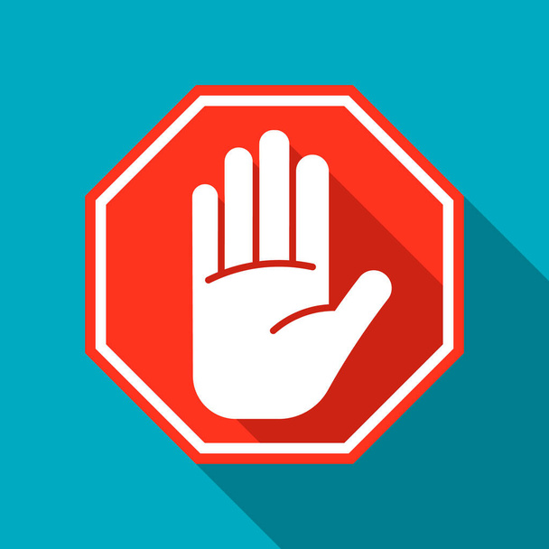 Stop sign. Stop icon isolated on white background. Vector illustration. Eps 10. - Vector, Image