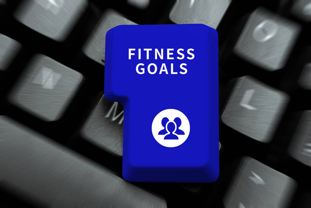 Εννοιολογική λεζάντα Fitness Goals, Επιχειρηματική ιδέα Loose fat - Φωτογραφία, εικόνα