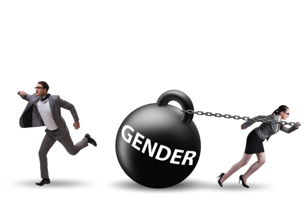 Konzept der Geschlechterungleichheit in der Karriere - Foto, Bild