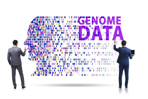 Homme d'affaires dans le concept de données génomiques - Photo, image