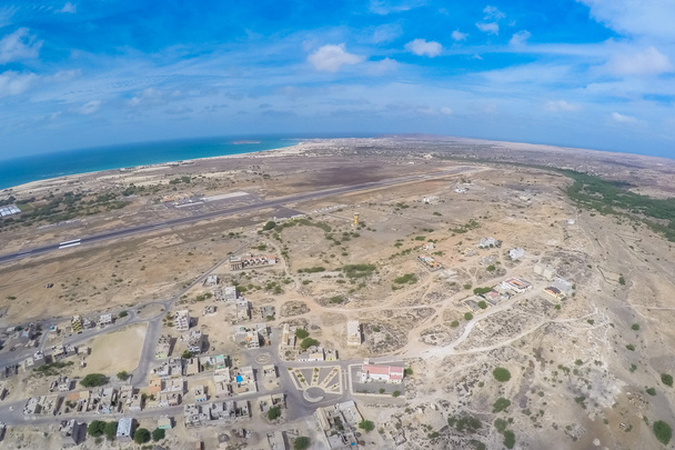 Aerial view - Rabil city lähellä Viana desert, Boavista - Cape Ve
 - Valokuva, kuva