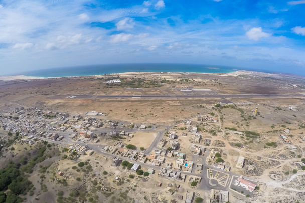 Aerial view - Rabil city lähellä Viana desert, Boavista - Cape Ve
 - Valokuva, kuva