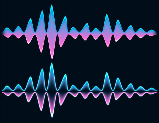 Говорячи звукову хвилю. Абстрактні звукові хвилі руху. Векторні ілюстрації. Епс 10
. - Вектор, зображення
