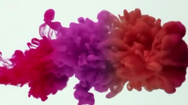 Kolorowe farby farby krople Splash pod wodą w basenie woda - Materiał filmowy, wideo