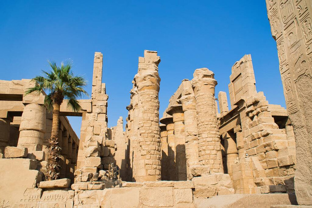 Ruins of Karnak temple a UNESCO world heritage site in Luxor, Egypt - Foto, Imagem