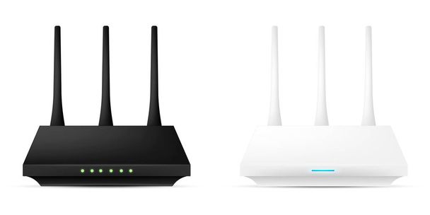 Wifi Router. Wireless ethernet modem router. Vector illustration. Eps 10. - Vector, Image