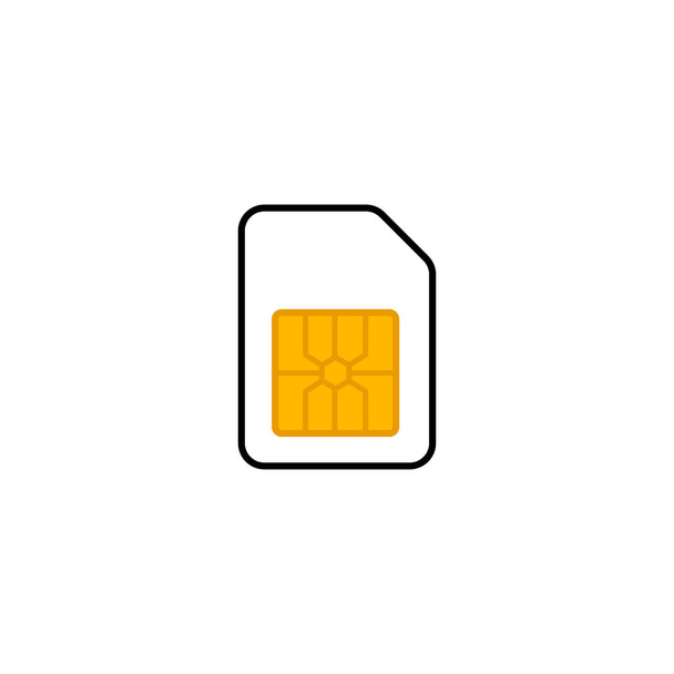 Isolated Vector Sim Card Icon - Vecteur, image