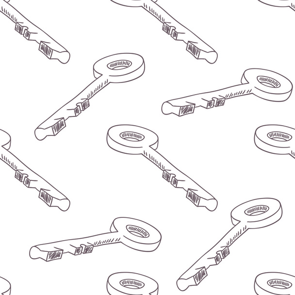 Seamless pattern with keys - Vector, afbeelding