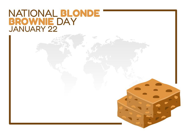 Vektorgrafik des nationalen blonden Brownie Day gut für nationale blonde Brownie Day Feier. flache Bauweise. Flyer entwerfen, flache Abbildung. - Vektor, Bild