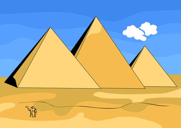 piramidetekening vector abstracte illustratie - Vector, afbeelding