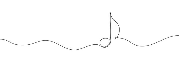 continuous drawn one line musical note. Vector illustration - Vector, Image