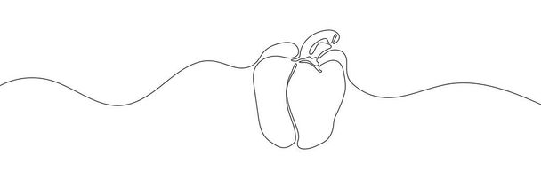 Bell pepper in continuous line drawing style. Vector illustration - Vektor, Bild