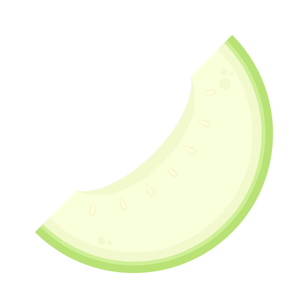 Vector de logotipo de melón. melón sobre fondo blanco. Mitad melón. - Vector, Imagen