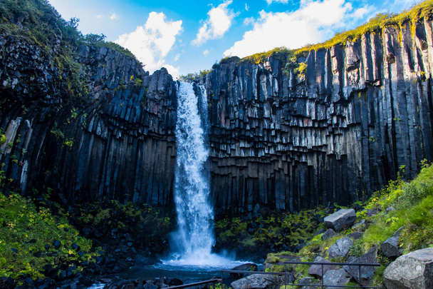 Водоспад Свартіфосс у Національному парку Скафтафелл Ватнайокутль (Ісландія). - Фото, зображення