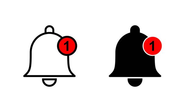 Bell Icons set. Notification sign and symbol for web site design - Vector, Image