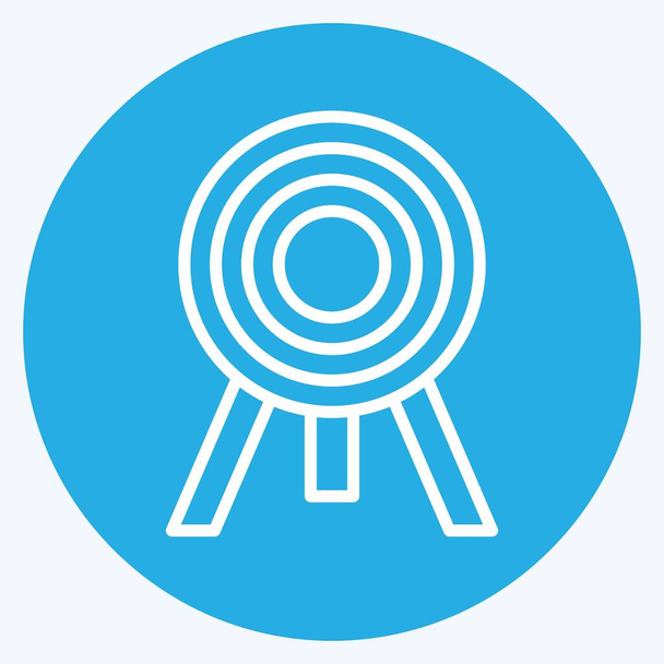 Icon Bullseye. related to Sports Equipment symbol. blue eyes style. simple design editable. simple illustration - Vetor, Imagem