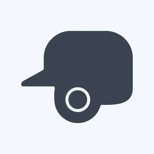 Ikoon Batting Helm. gerelateerd aan het symbool van sportuitrusting. glyph stijl. eenvoudig ontwerp bewerkbaar. eenvoudige illustratie - Vector, afbeelding