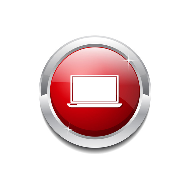 Laptop Icon Button - Vektor, Bild