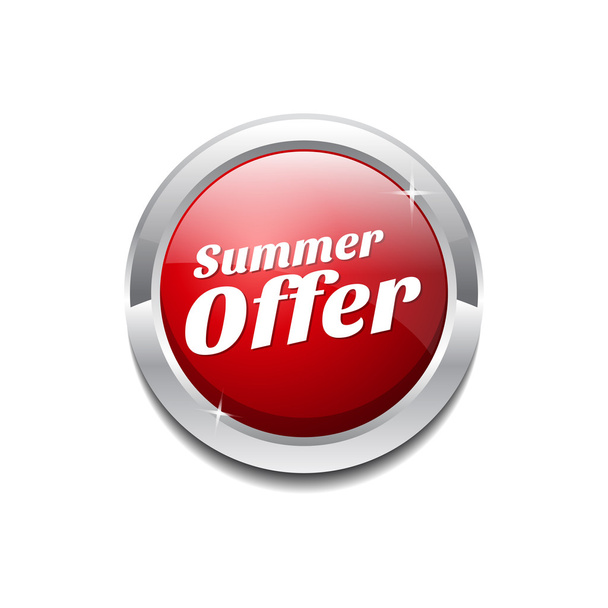 Summer Offers Icon Button - Wektor, obraz
