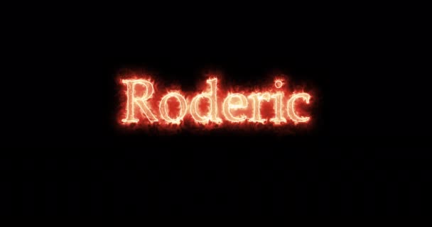 Roderic, a vizigótok királya, tűzzel írva. Hurok - Felvétel, videó