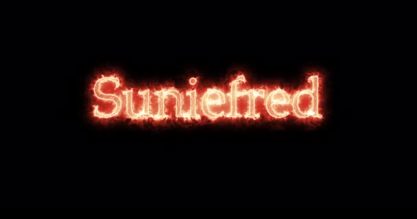 Suniefred, a vizigótok királya, tűzzel írva. Hurok - Felvétel, videó
