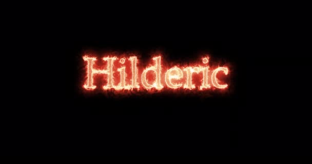 Hilderic, visigoottien kuningas, kirjoitettu tulella. Silmukka - Materiaali, video