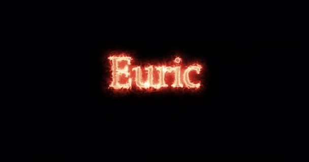 Euric, visigoottien kuningas, kirjoitettu tulella. Silmukka - Materiaali, video