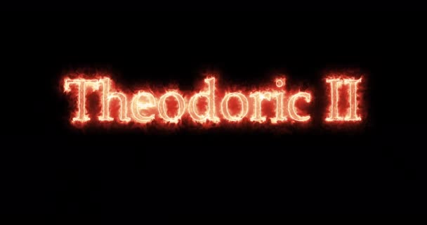 Theodoric II, visigoottien kuningas, kirjoitettu tulella. Silmukka - Materiaali, video