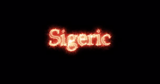 Sigeric, visigoottien kuningas, kirjoitettu tulella. Silmukka - Materiaali, video