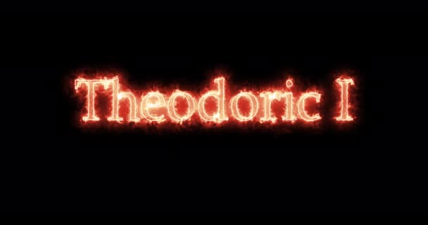 Theodoric I, a vizigótok királya, tűzzel írva. Hurok - Felvétel, videó