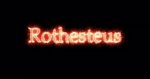 Rothesteus, tervingialainen goottilainen kuningas, kirjoitettu tulella. Silmukka - Materiaali, video