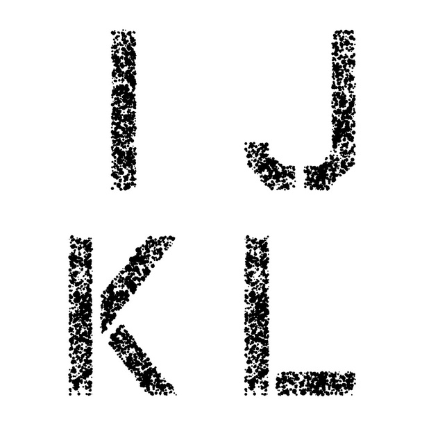 Stencil spray font letters - Wektor, obraz