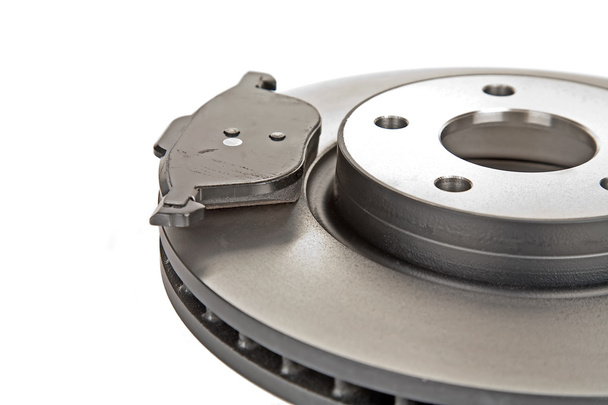 Brake disk and one brake pad - Photo, Image