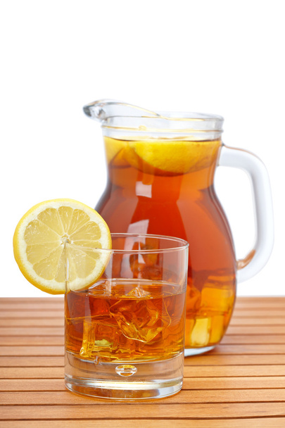 Ice tea with lemon pitcher - Foto, Imagem