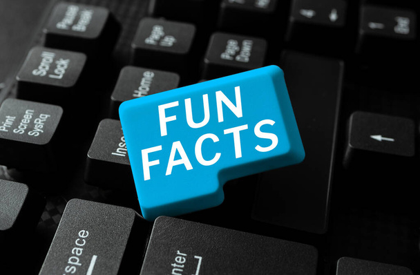 Text caption presenting Fun Facts, Business overview short interesting trivia which contains pieces of information - Photo, Image
