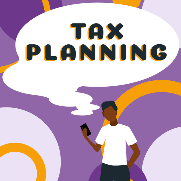 Adótervezés, a pénzügyi helyzet vagy terv üzleti áttekintő elemzése adózási szempontból - Fotó, kép