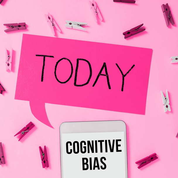 Writing displaying text Cognitive Bias, Business approach Psychological treatment for mental disorders - Foto, immagini