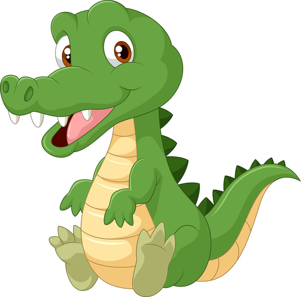 roztomilý kreslený krokodýl - Vektor, obrázek