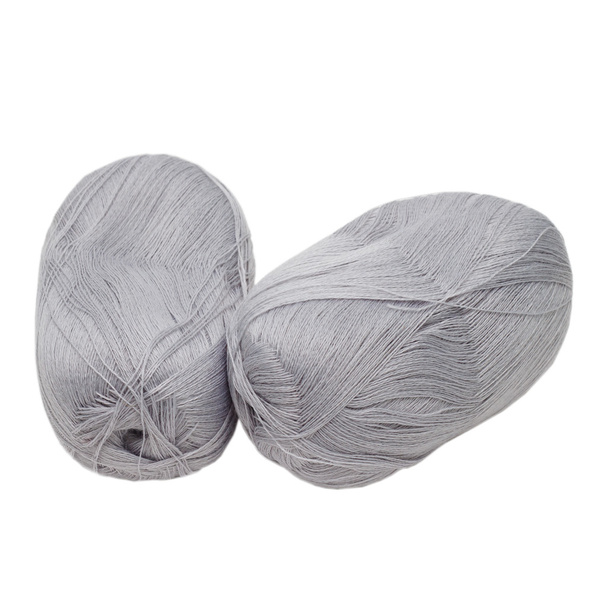 gray balls of yarn are isolated on a white background - Photo, Image