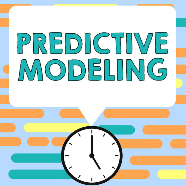 Writing displaying text Predictive Modeling, Business showcase maintenance strategy driven by predictive analytics - Fotó, kép
