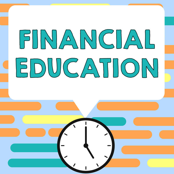 Εννοιολογική απεικόνιση Χρηματοπιστωτική εκπαίδευση, Επιχειρηματική επισκόπηση Κατανόηση Νομισματικοί τομείς όπως η χρηματοδότηση και η επένδυση - Φωτογραφία, εικόνα