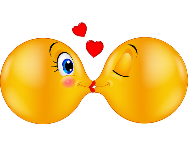 Φιλιά φατσούλα κινουμένων σχεδίων - Διάνυσμα, εικόνα
