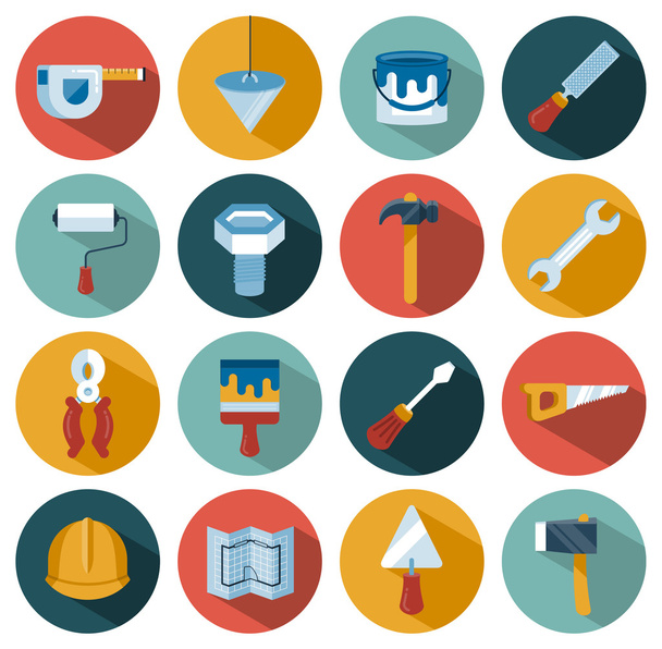 Set of vector construction tools icons - Vector, Image