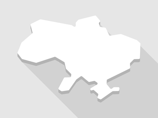 Larga sombra Ucrania mapa
  - Vector, imagen