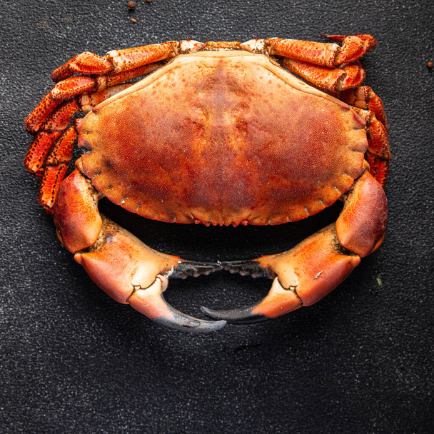 crab boiled seafood ready to eat shellfish fresh healthy meal food snack on the table copy space food background rustic top view - Foto, Bild