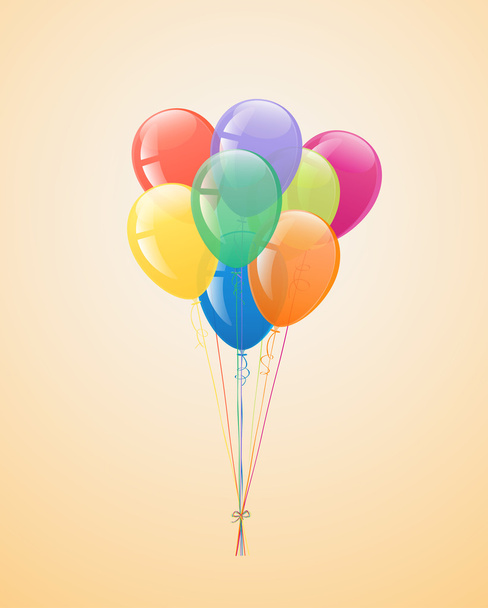 Εορταστική μπαλόνια μέσα στο δέμα. - Διάνυσμα, εικόνα