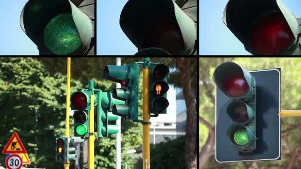 Traffic light collage composition - Footage, Video