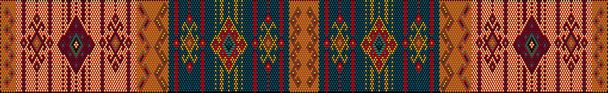  Ornament, Mosaik, ethnische, volkstümliche Muster. Es wird in hellen, saftigen, perfekt aufeinander abgestimmten Farben hergestellt. - Vektor, Bild