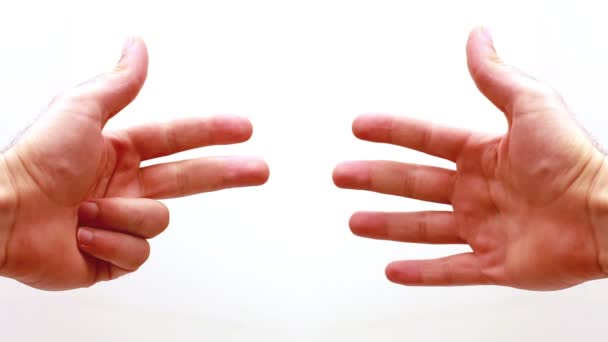 Ανθρώπινα αντίστροφη μέτρηση με τα δάχτυλα - Πλάνα, βίντεο