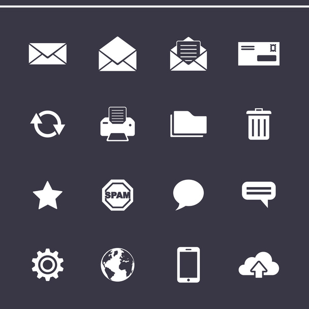 Mail ikonok beállítása - Simplus sorozat - Vektor, kép